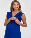 Made in Italy PAPAVER Maternity and Nursing Maxi Dress in Sapphire Blue
